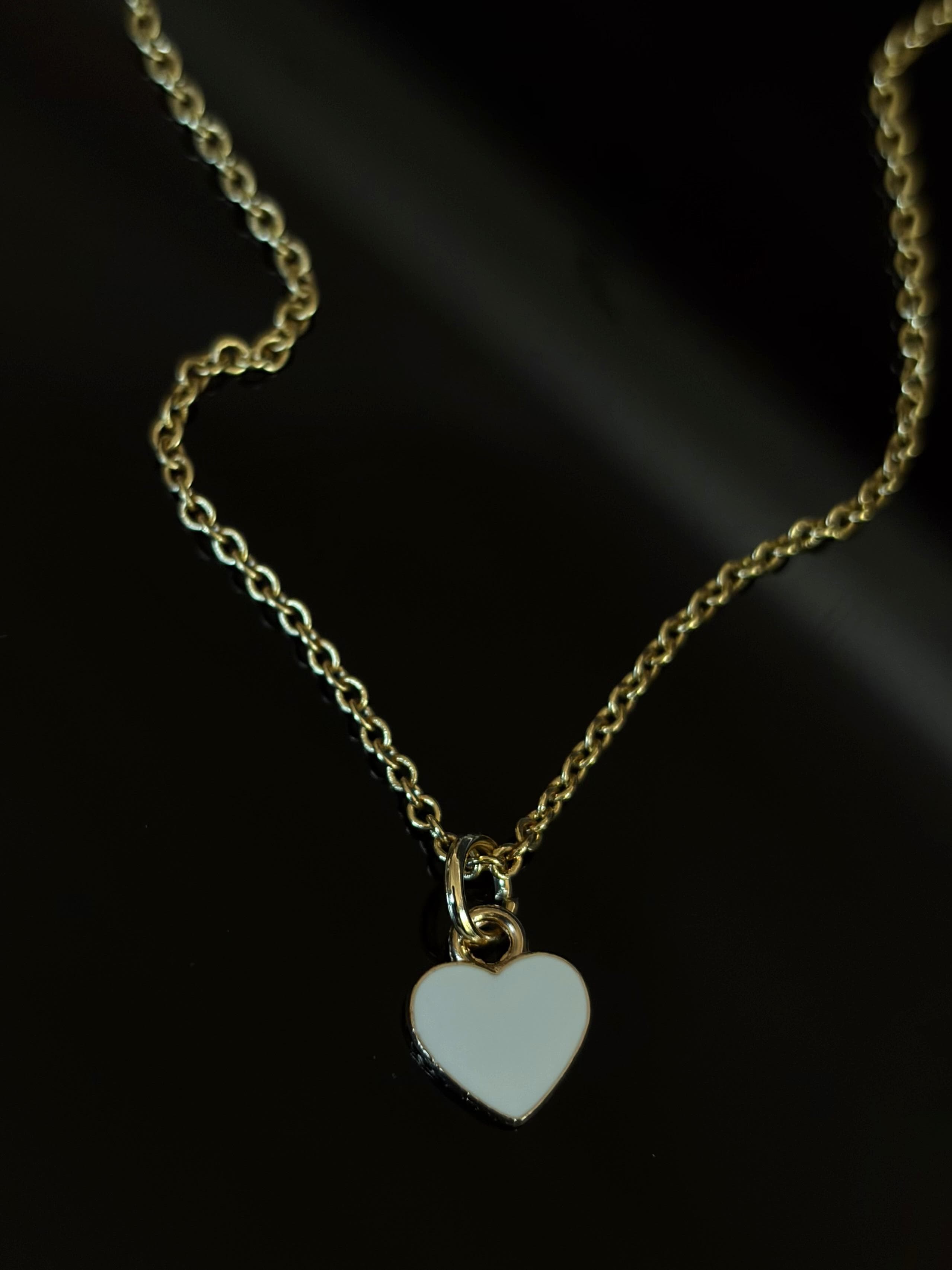 Cream Heart Necklace