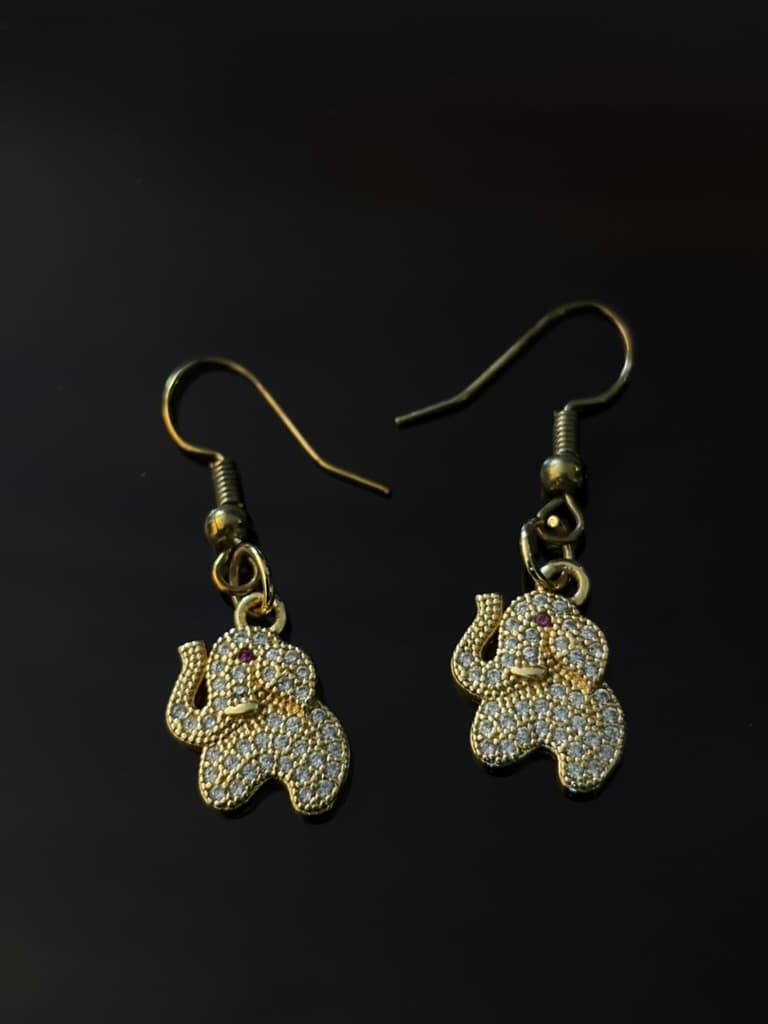 Elephant Rhinestone Earrings