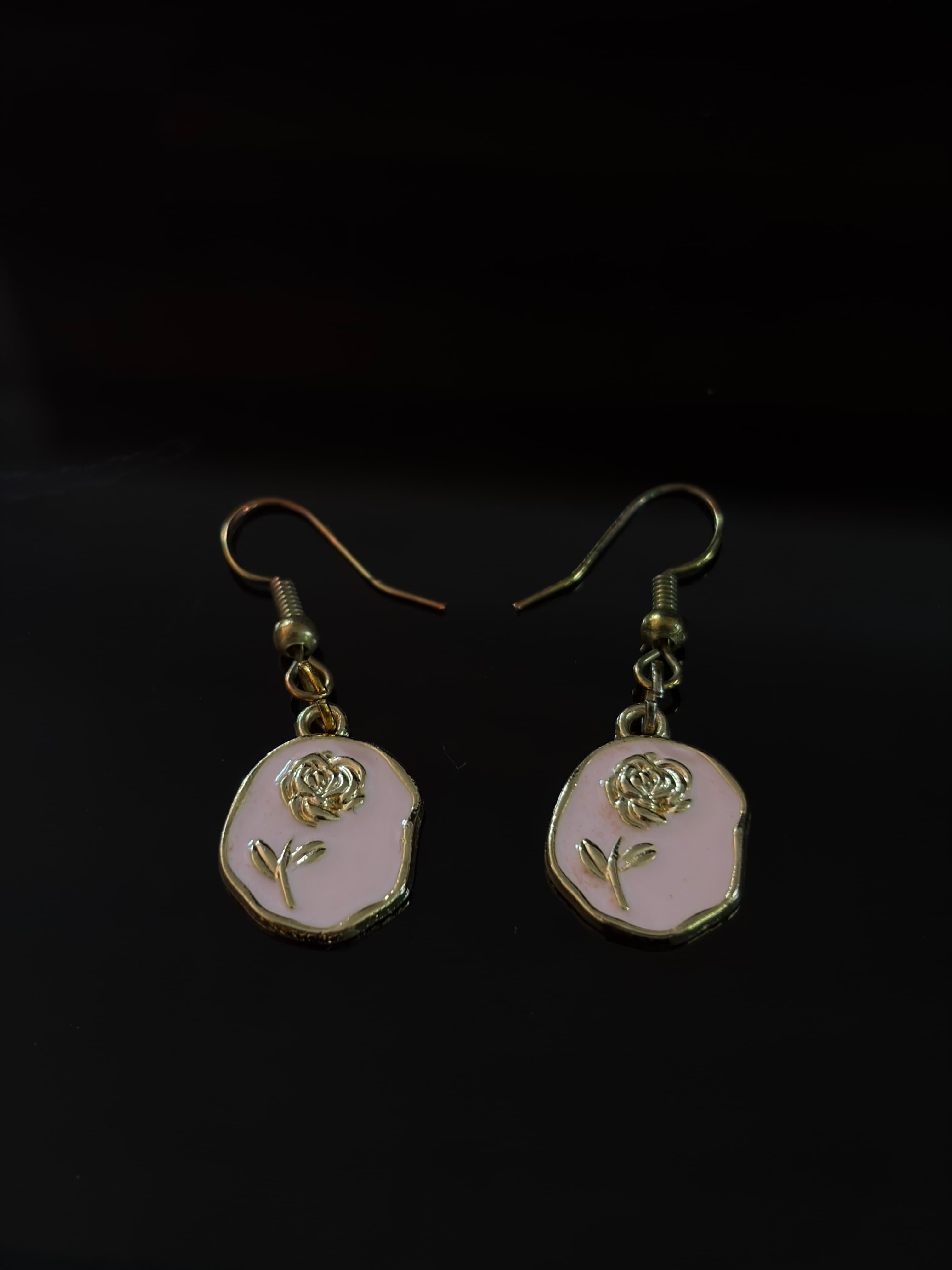 Rose Coin Earrings