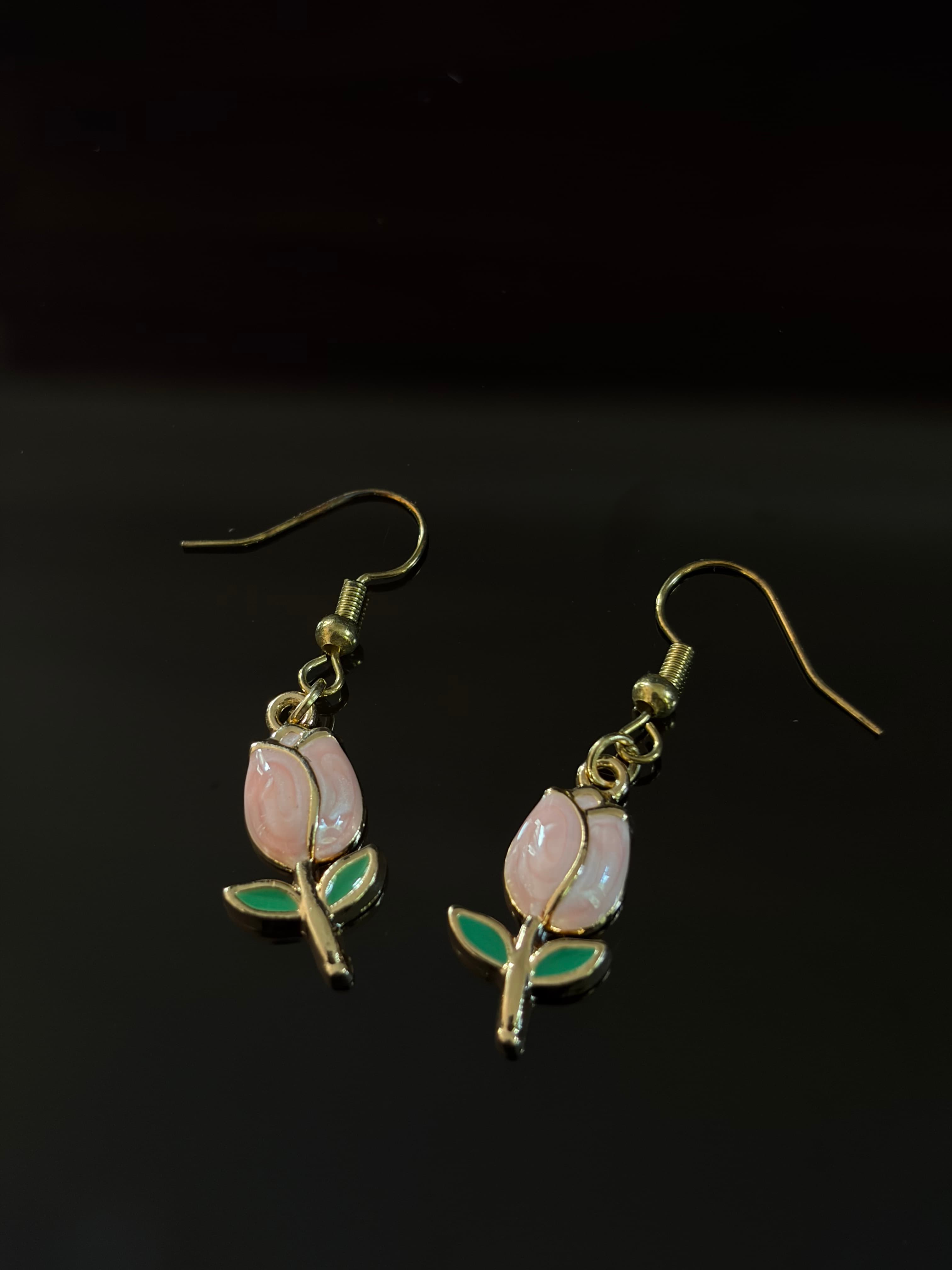Rose Flower Earrings